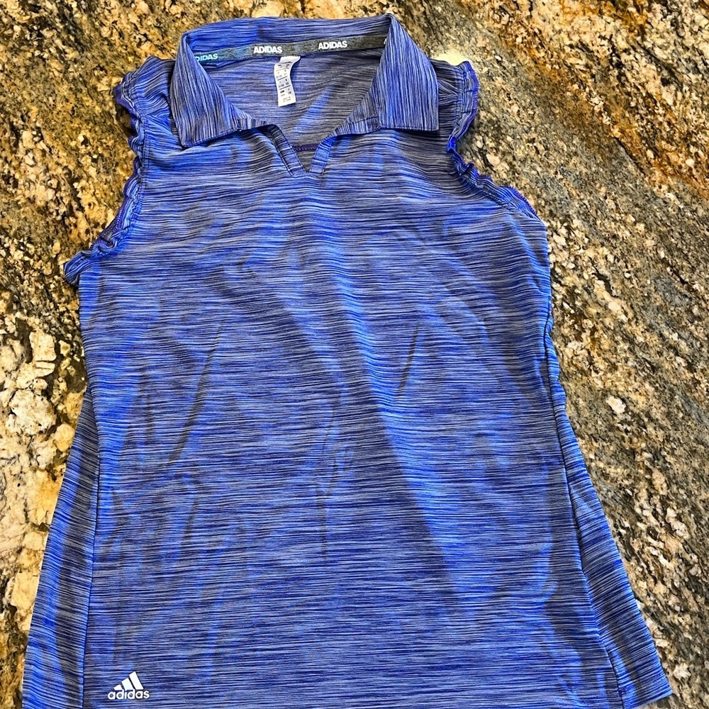 Girls golf tee shirt. Size 11–12 brand Adidas pit. Color purple